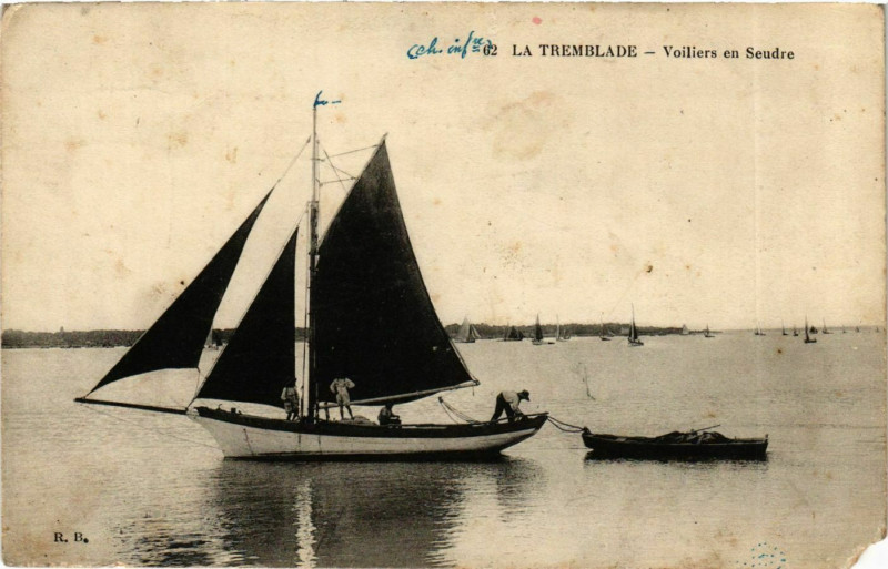 Carte postale ancienne La Tremblade - Voiliers en Seudre à La Tremblade