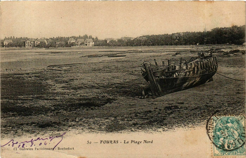 Carte postale ancienne Fouras - La Plage Nord à Fouras