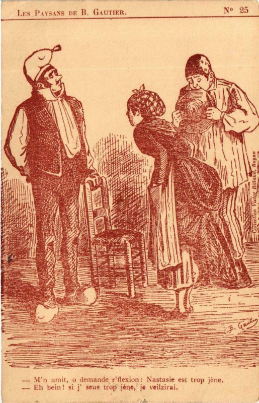 Carte postale ancienne Les Paysans de B.Gautier -