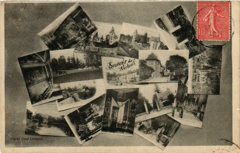 Carte postale ancienne Souvenir de Verteuil