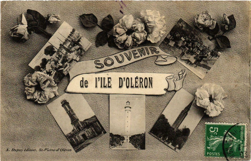 Carte postale ancienne Souvenir de l'Ile d'Oleron