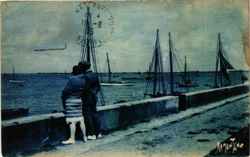 Carte postale ancienne Quai de Chapus