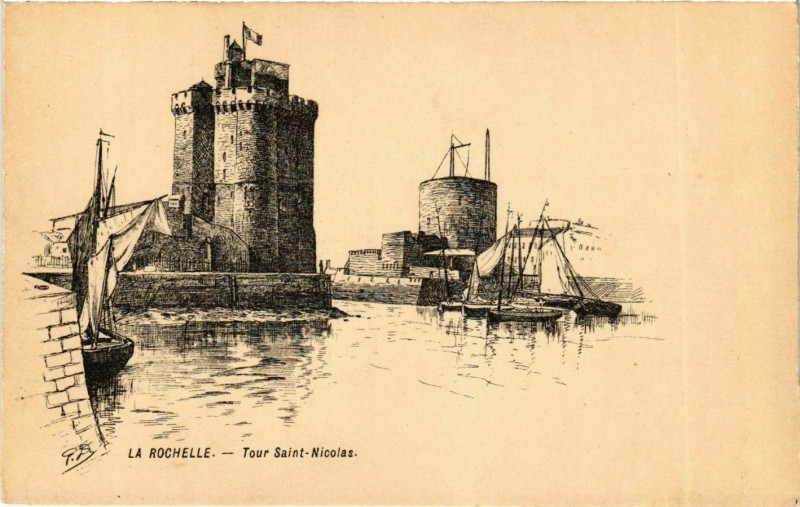 Carte postale ancienne La Rochelle - Tour Saint-Nicolas à La Rochelle