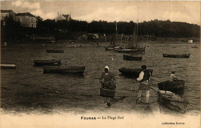 Carte postale ancienne Fouras - La Plage Sud à Fouras