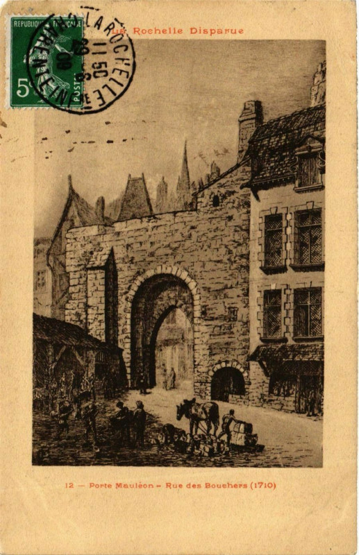 Carte postale ancienne Porte Mauréon - Rue des Bounhars (1710)