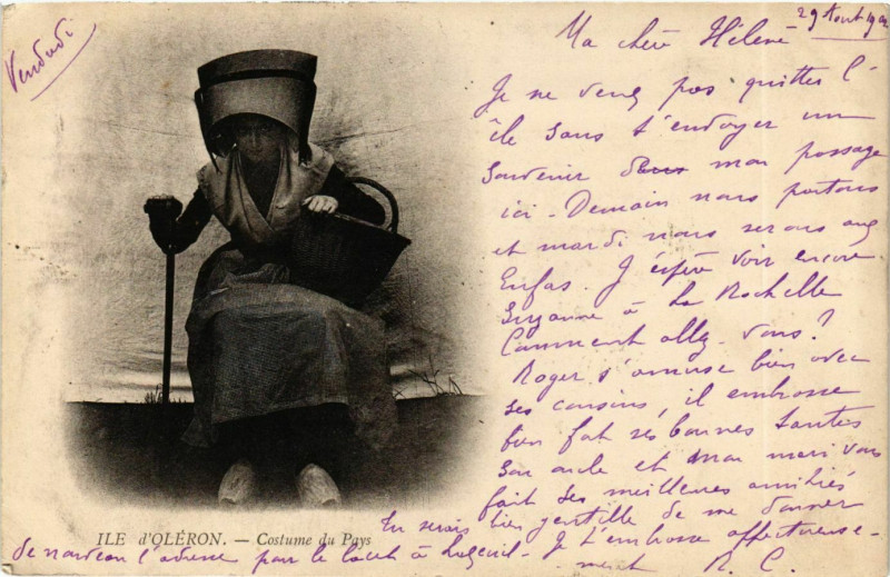 Carte postale ancienne L'Ile d'Oleron - Costume du Pays
