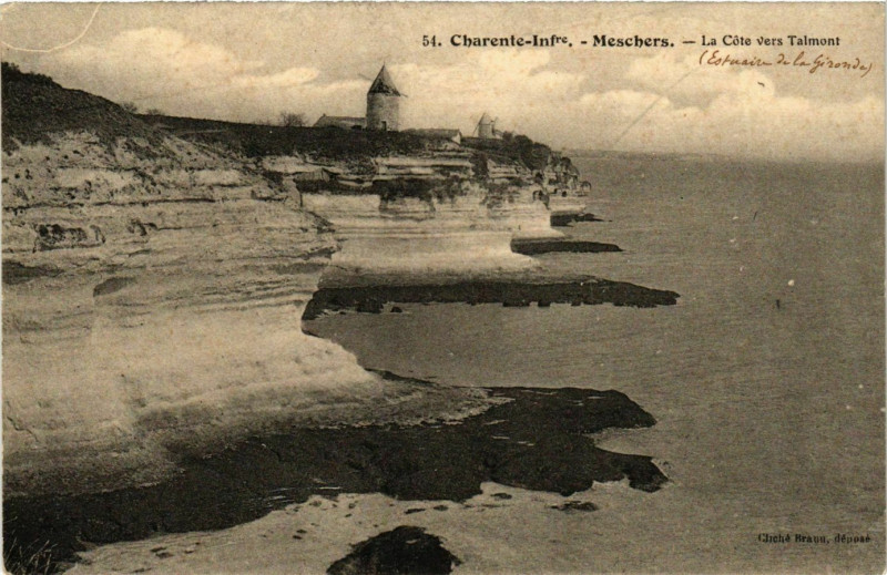Carte postale ancienne Charente-Inf. - Meschers - La Coté vers Talmont