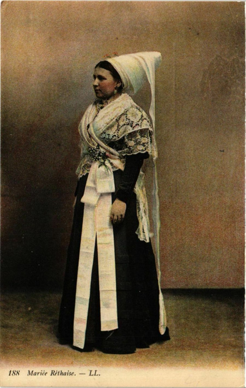Carte postale ancienne Mariée Rhétaise