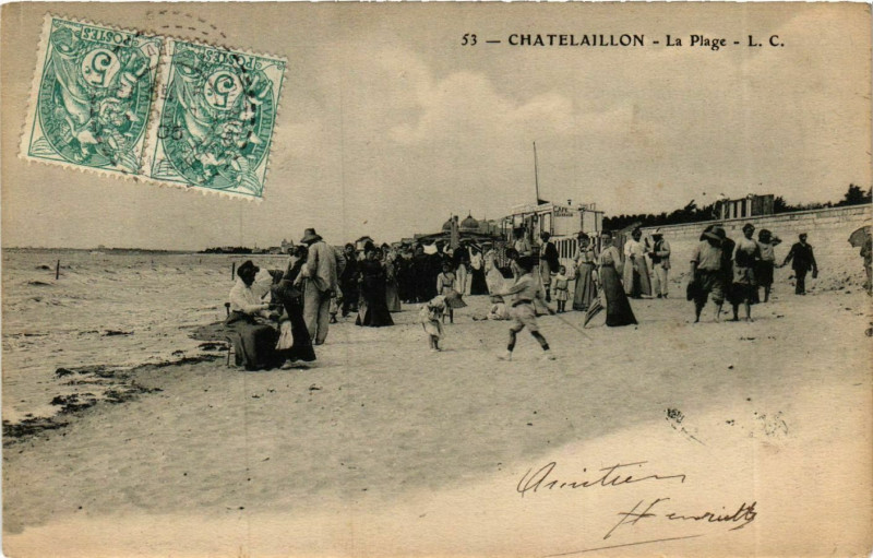 Carte postale ancienne Chatelaillon - La Plage
