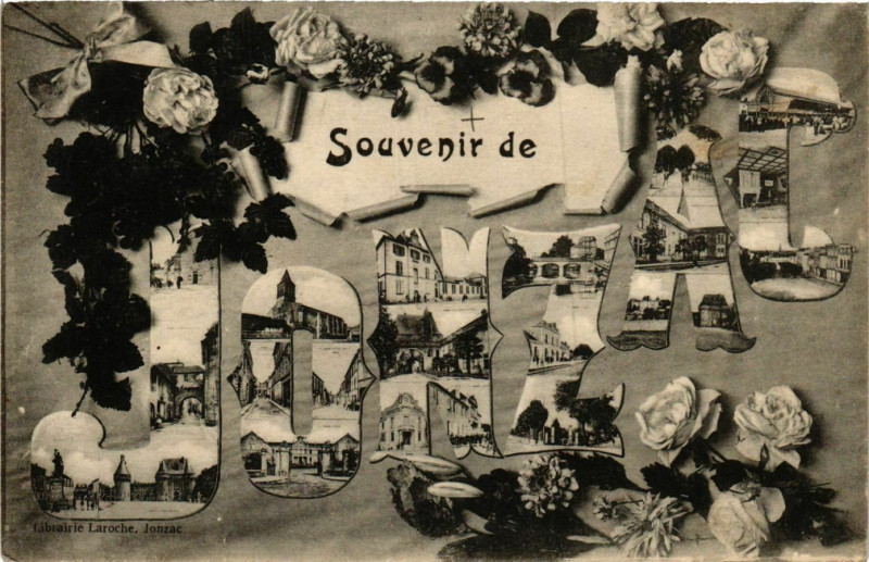 Carte postale ancienne Souvenir de Jonzac à Jonzac