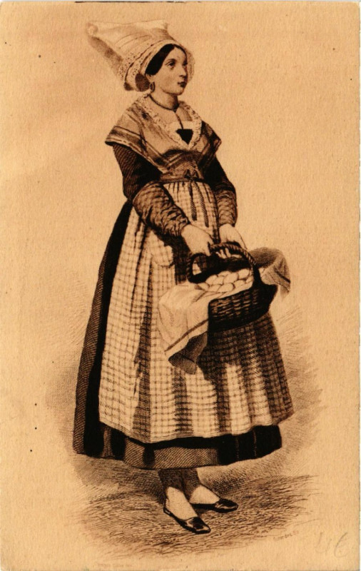 Carte postale ancienne Vieux Costumes d'Aunis et Stonge
