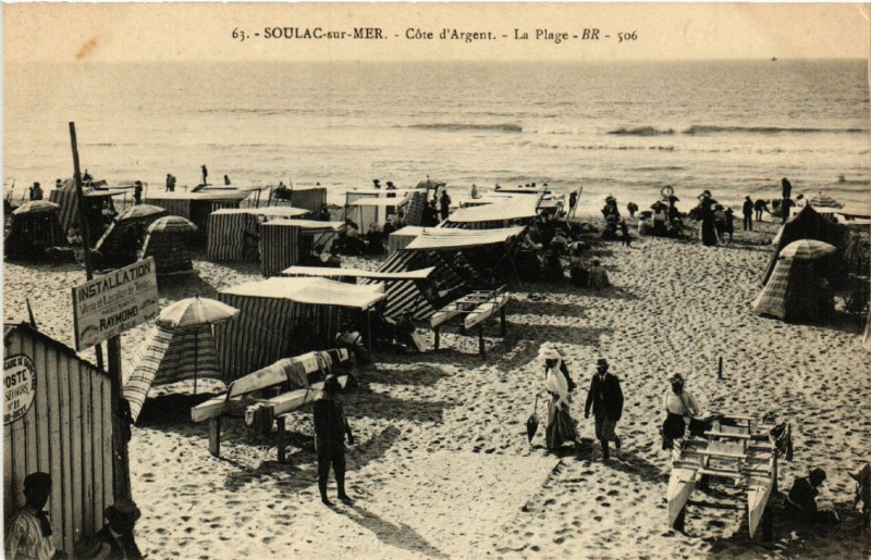 Carte postale ancienne Soulac-sur-Mer - Cote d'Argent - La Plage