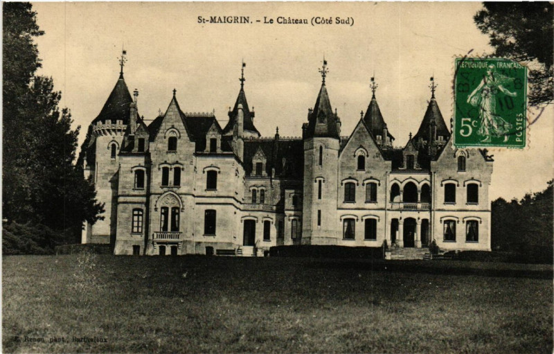 Carte postale ancienne Saint-Maigrin - Le Chateau - Cote Sud à Saint-Maigrin