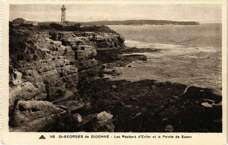 Carte postale ancienne Saint-Georges-de-Didonne - Les Rochers d'Enfer à Saint-Georges-de-Didonne