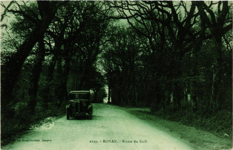 Carte postale ancienne Royan - Route du Golf à Royan