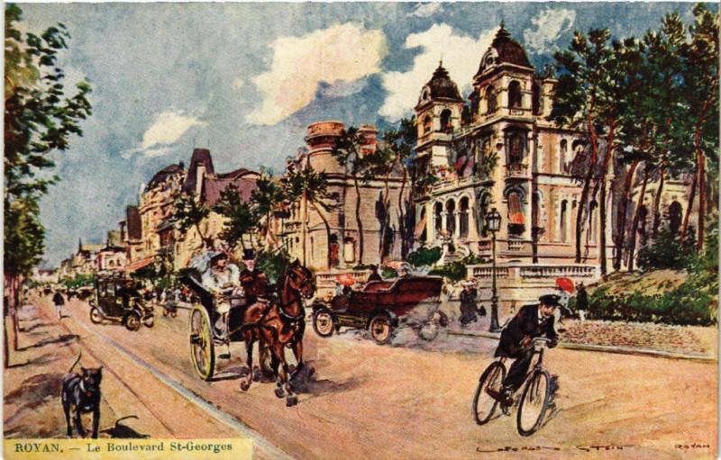 Carte postale ancienne Royan - Le Boulevard Saint-Georges à Royan