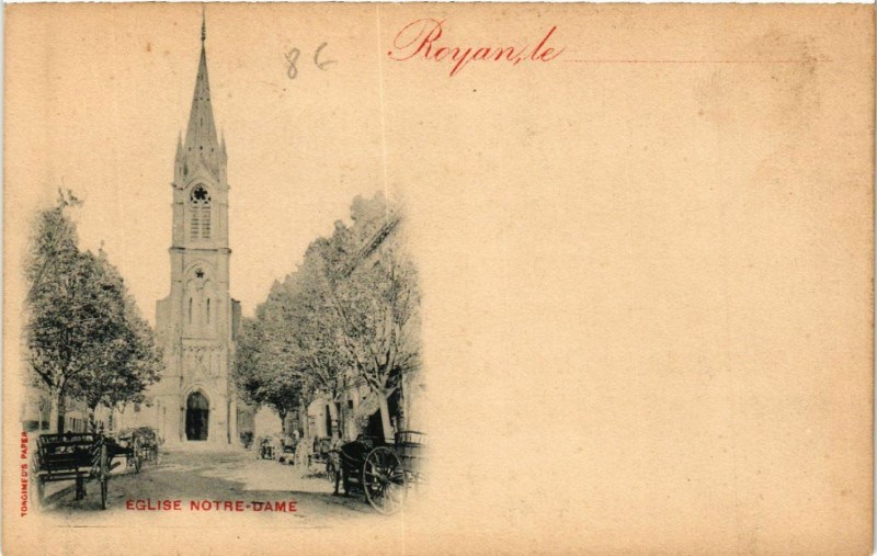 Carte postale ancienne Royan - Eglise Notre-Dame à Royan