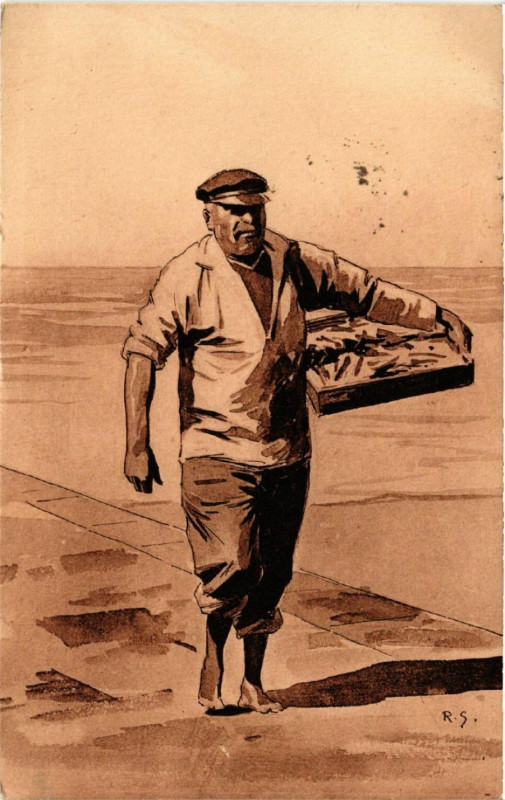 Carte postale ancienne Pecheur de Sardines