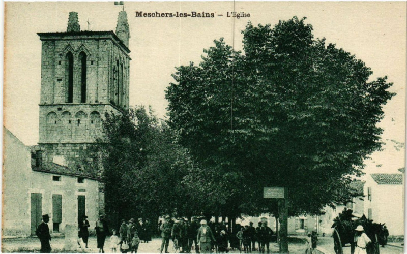 Carte postale ancienne Meschers-les-Bains - L'Eglise
