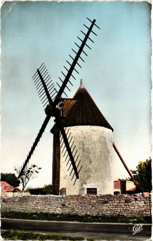 Carte postale ancienne Ile-de-Re - Le Moulin de Morinand