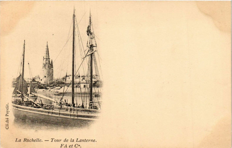 Carte postale ancienne La Rochelle - Tour de la Lanterne - Fa et Ce à La Rochelle