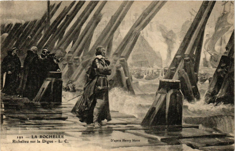Carte postale ancienne La Rochelle - Richelieu sur la Digue à La Rochelle