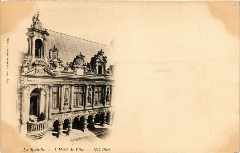 Carte postale ancienne La Rochelle - L'Hotel de Ville à La Rochelle