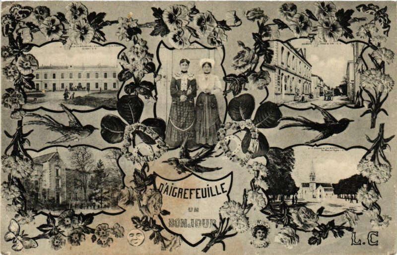 Carte postale ancienne D'Aigrefeuille - Bon Jour
