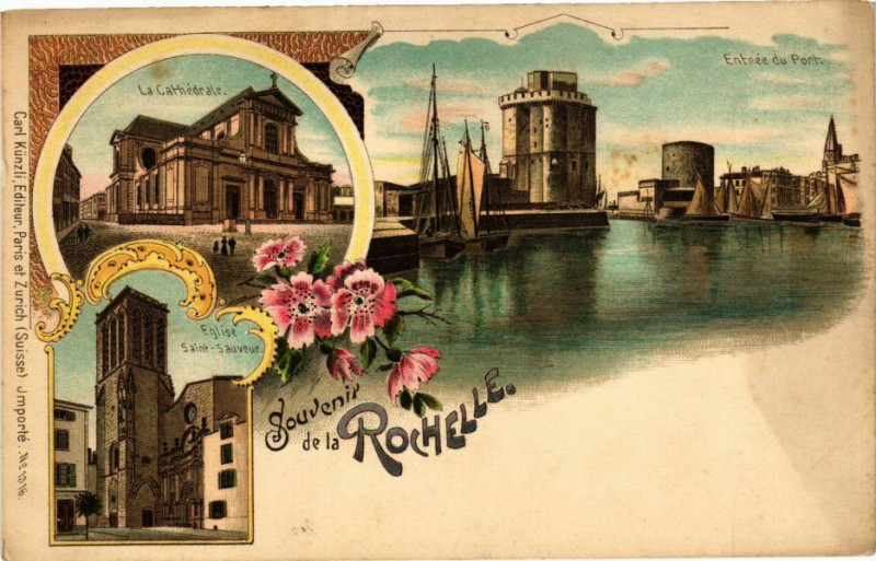 Carte postale ancienne Souvenir de La Rochelle à La Rochelle