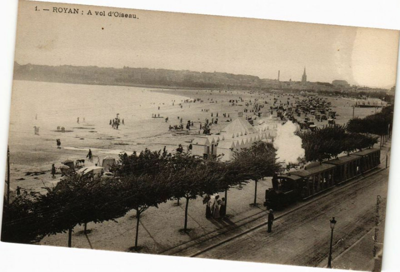 Carte postale ancienne Royan A vol d'Oiseau à Royan