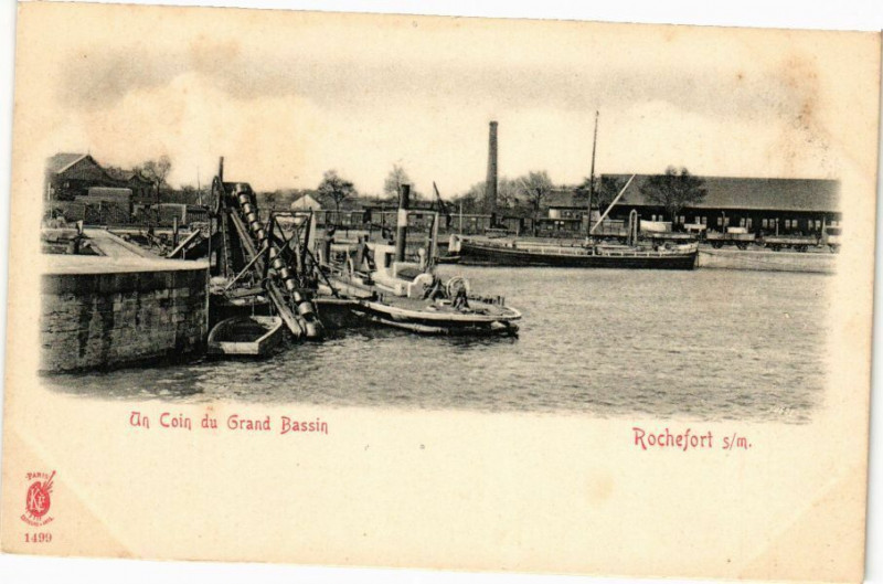 Carte postale ancienne Un Coin du Grand Bassin - Rochefort-sur-Mer à Rochefort