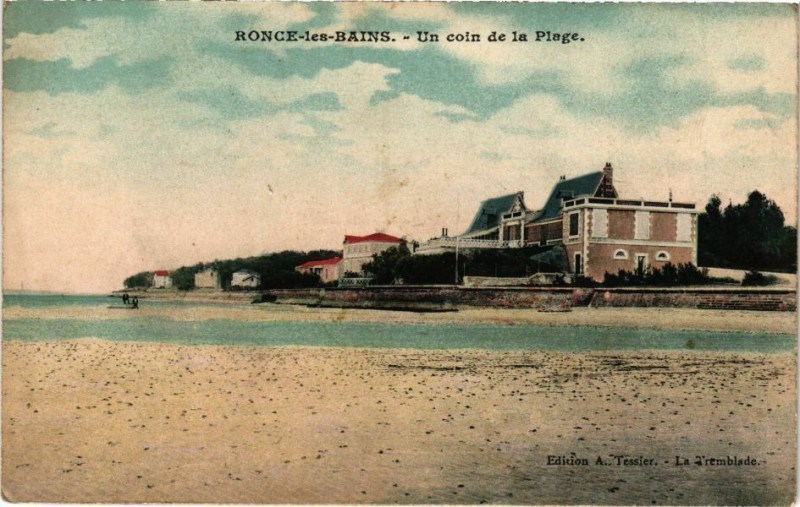 Carte postale ancienne Ronce-les-Bains - Un coin de la Plage
