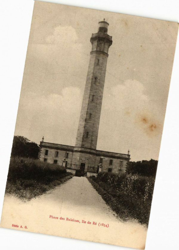 Carte postale ancienne Phare des Baleines Ile-de-Re (1854)