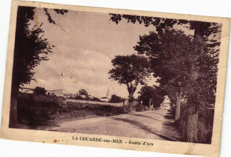 Carte postale ancienne La Couarde-sur-Mer - Route d'Ars à La Couarde-sur-Mer