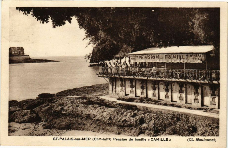 Carte postale ancienne Saint-Palais-sur-Mer (Chte - Infre) Pension de famille Camille à Saint-Palais-sur-Mer
