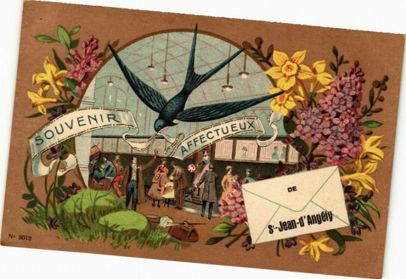 Carte postale ancienne Souvenir Affectuex de Saint-Jean d'Angely