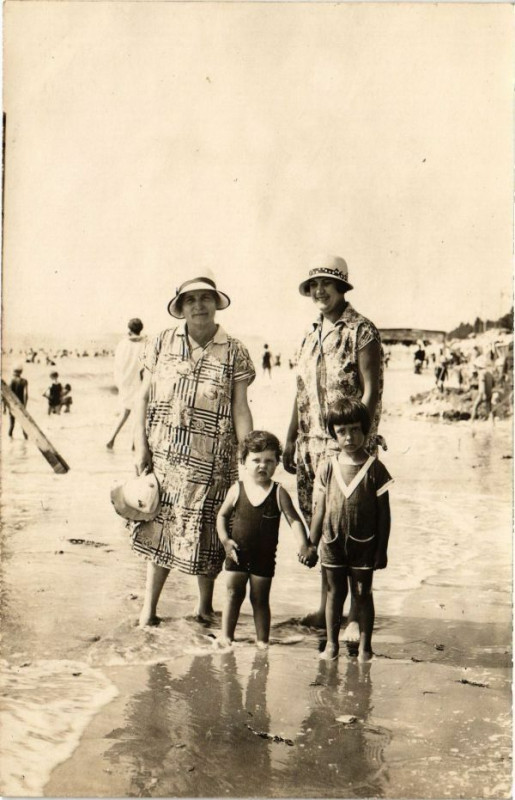 Carte postale ancienne Chatelaillon 20 Juillet 1928 - La Plage