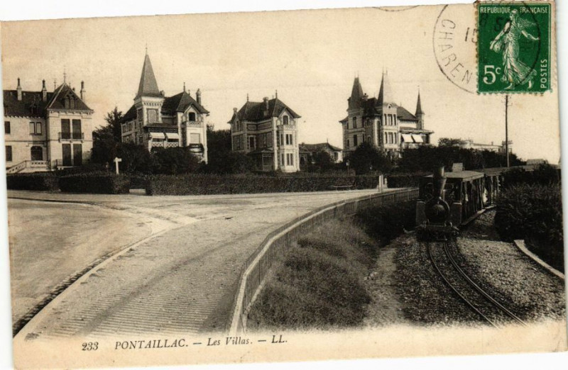 Carte postale ancienne Pontaillac - Les Villas