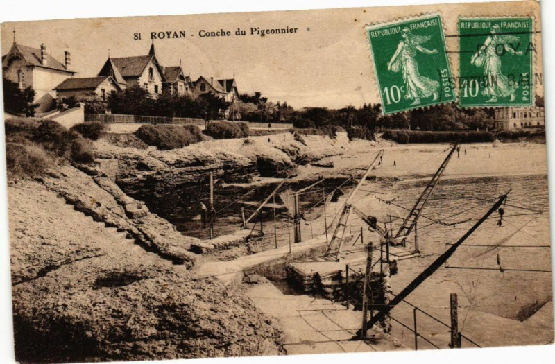 Carte postale ancienne Royan - Conche du Pigeonnier à Royan