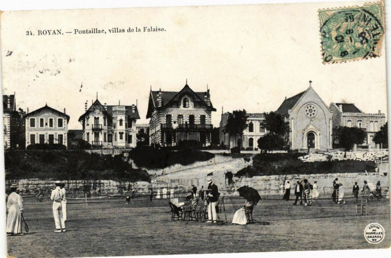 Carte postale ancienne Royan - Pontaillac villas de la Falaise à Royan