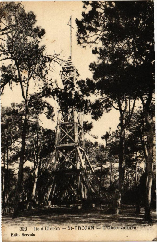 Carte postale ancienne Ile d'Oleron - Saint-Trojan - L'Observatoire