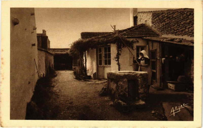 Carte postale ancienne Ile d'Oleron - Domino - Coin rustique