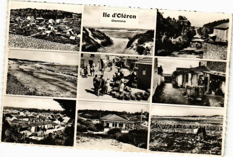 Carte postale ancienne Ile d'Oleron - Domino