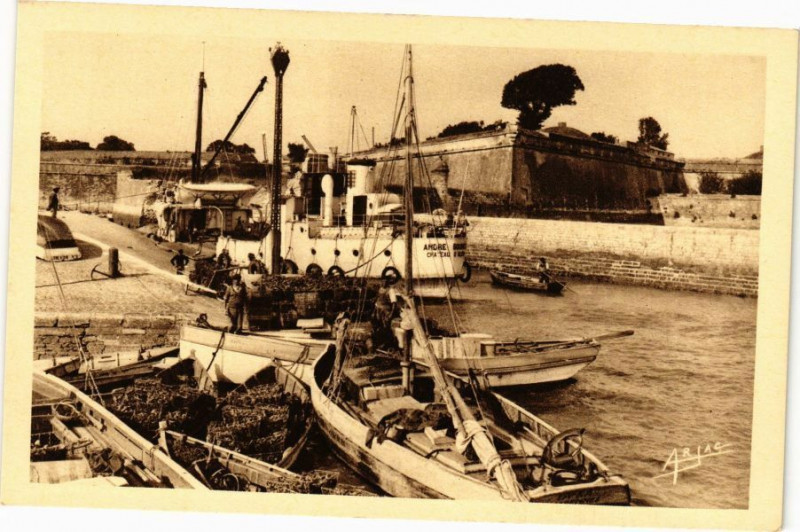 Carte postale ancienne L'Ile d'Oleron - Le Chateau - Le Port