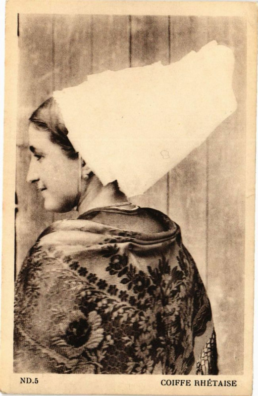 Carte postale ancienne Coiffe Rhétaise