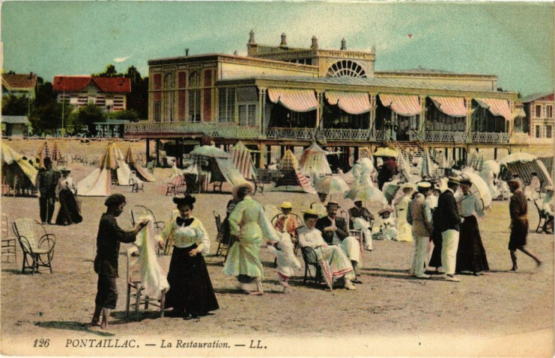 Carte postale ancienne Pontaillac - La Restauration