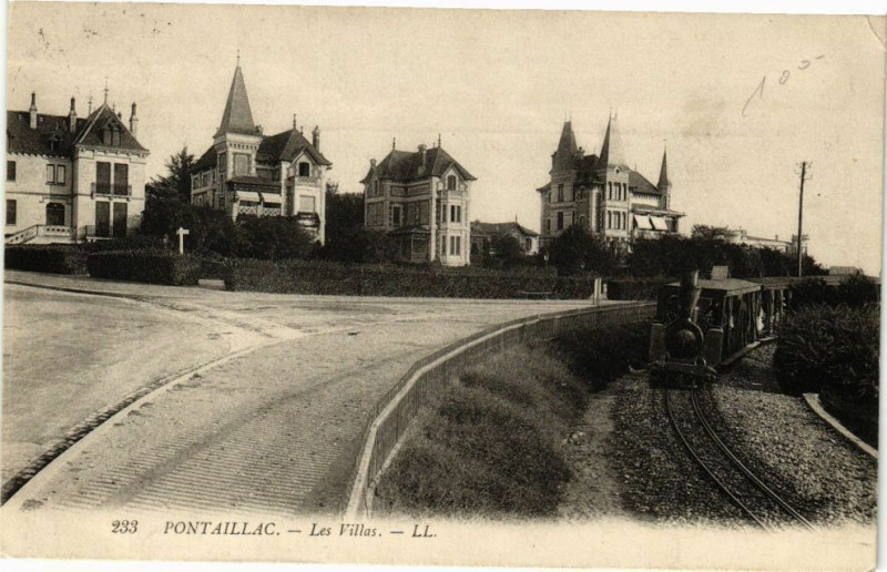 Carte postale ancienne Pontaillac - Les Villas