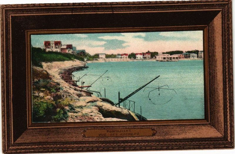Carte postale ancienne Pontaillac - Vue des Rochers