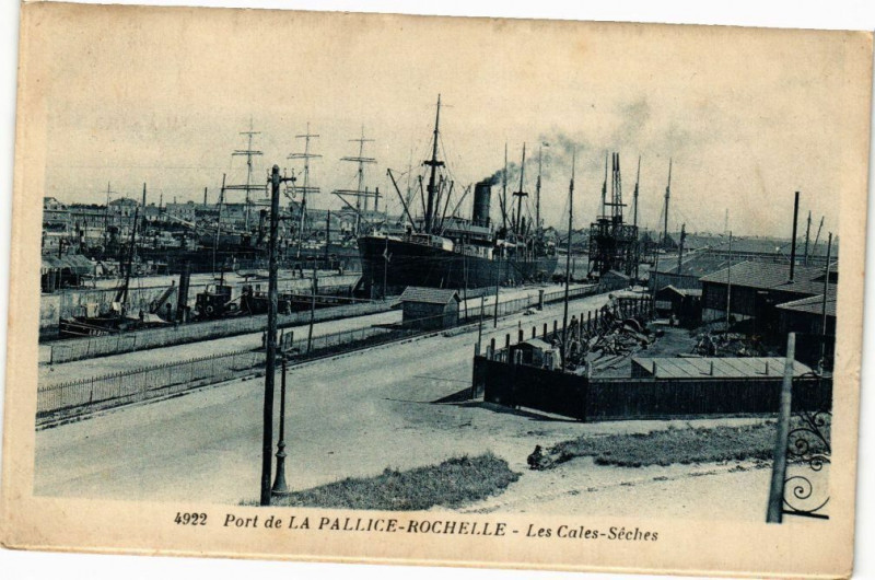 Carte postale ancienne Port de La Pallice-Rochelle - Les Cales-Séches