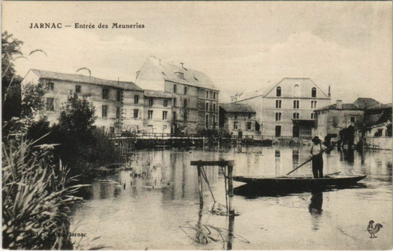 Carte postale ancienne Jarnac Entree des Meuneries France à Jarnac